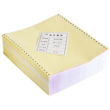 得力（deli）珊瑚海S241-5CS五聯(lián)彩色電腦打印紙整張80列（撕邊 色序：白紅藍(lán)綠黃 1000頁(yè)/箱）
