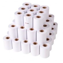 得力（deli）75mm*60mm雙膠收銀紙/收銀機打印紙/超市小票打印紙 30米/卷 50卷/箱 3205