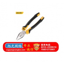 得力(deli) 膠柄鋼絲鉗子60號鉻釩鋼老虎鉗子多功能平口鉗剪線鉗8英寸 DL2008